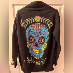 Thick sugar skull cardigan